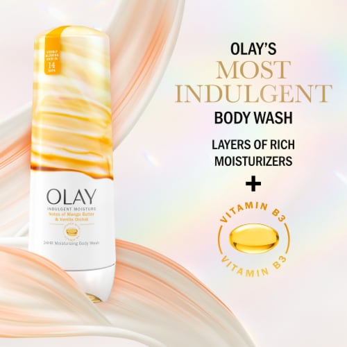 Olay Indulgent Moisture Body Wash with Mango Butter & Vanilla Orchid Perspective: back