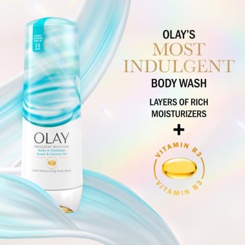 Olay Indulgent Moisture Body Wash with Caribbean Guava & Coconut Oil Perspective: back