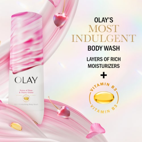 Olay Indulgent Moisture Body Wash with Rose & Cherry Crème Perspective: back