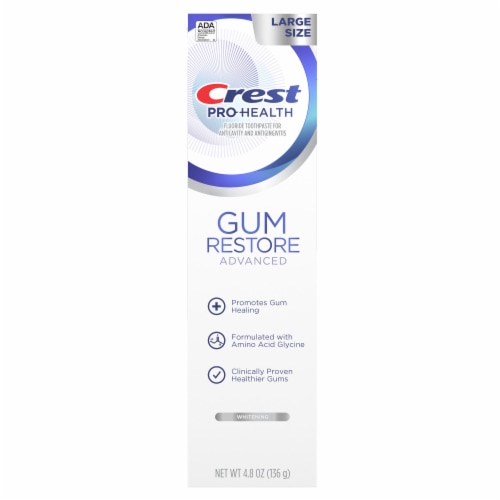 Crest Pro-Health Advanced Gum Restore Whitening Toothpaste Enamel Protection Perspective: back