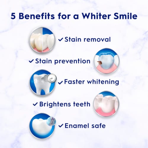 Crest 3D White Brilliance Vibrant Peppermint Teeth Whitening Anticavity Fluoride Toothpaste Perspective: back