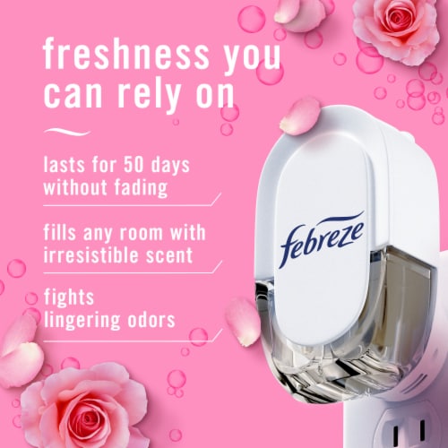 Febreze Plug In Air Freshener Odor-Fighting Scented Oil Refill Romance & Desire Scent Perspective: back