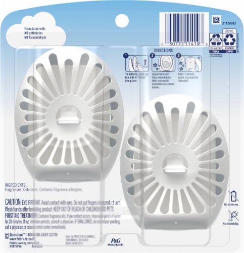 Febreze Small Spaces Bathroom Refresh & Energize Air Freshener Perspective: back