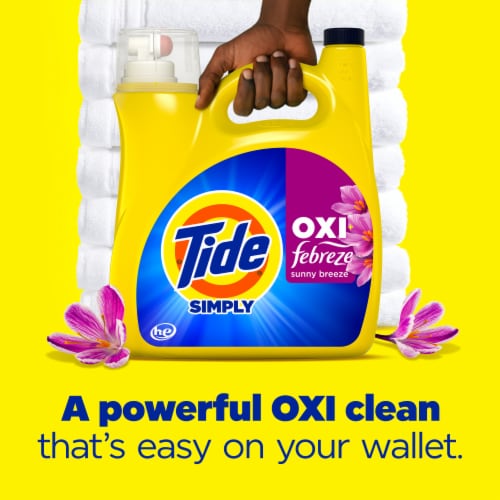 Tide Simply Oxi Febreze Liquid Laundry Detergent Perspective: back