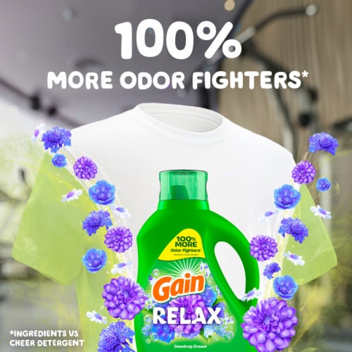 Gain Relax Dewdrop Dream Liquid Laundry Detergent Perspective: back