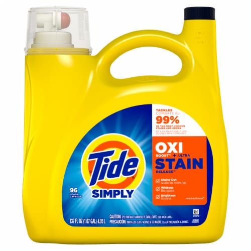 Tide Simply Oxi Boost + Ultra Stain Release, 137 fl oz Perspective: back