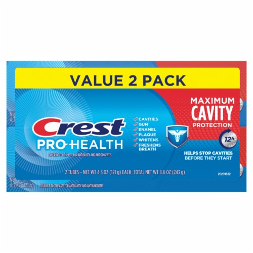 Crest Pro-Health Maximum Cavity Protection Toothpaste Twin Pack Perspective: back