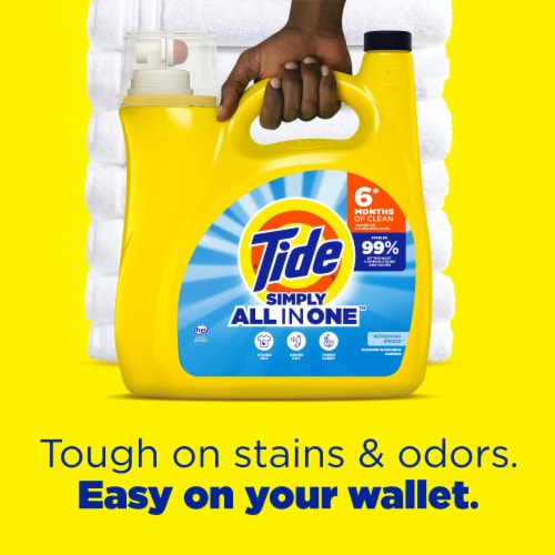 Tide Simply Clean & Fresh Refreshing Breeze Liquid Laundry Detergent Perspective: back