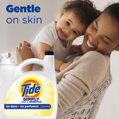 Tide Simply Free & Sensitive Liquid Laundry Detergent Perspective: back