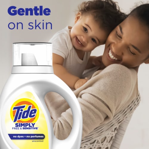 Tide Simply Free & Sensitive Liquid Laundry Detergent Perspective: back
