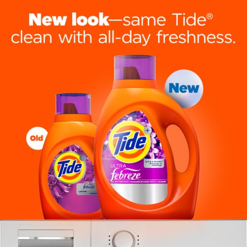 Tide Ultra Febreze Spring & Renewal Liquid Laundry Detergent Perspective: back
