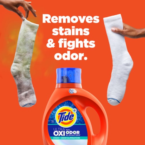 Tide With Ultra Oxi & Odor Eliminators Original Scent Liquid Laundry Detergent Perspective: back