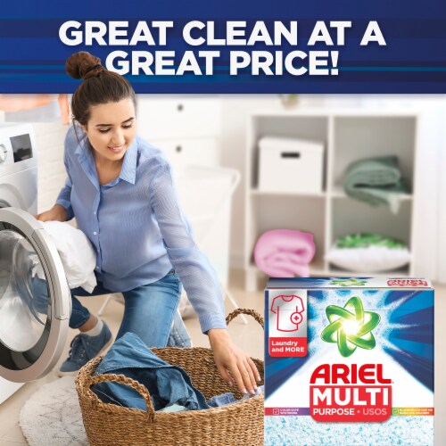 Ariel Original Scent Multi Purpose Powder Laundry Detergent Perspective: back