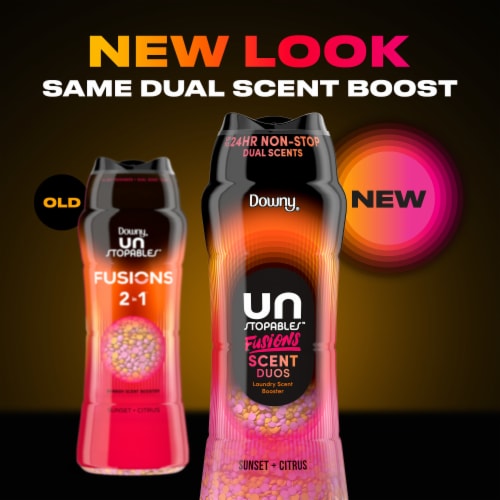 Downy Unstopables Fusions Sunset & Citrus In-Wash Scent Booster Perspective: back