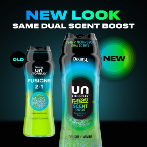 Downy Unstopables Fusions Twilight & Jasmine In-Wash Scent Booster Beads Perspective: back