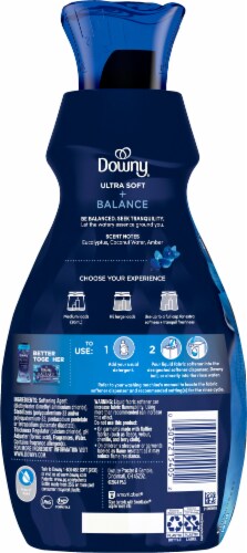 Downy Ultra Soft + Balance 4x Soft Crisp Rain + Blue Eucalyptus Liquid Fabric Softener Perspective: back