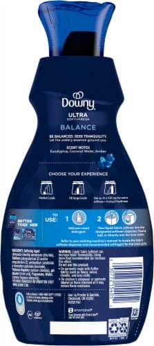 Downy Ultra Soft + Balance 4x Soft Crisp Rain + Blue Eucalyptus Liquid Fabric Softener Perspective: back