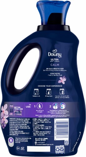 Downy Ultra Soft + Calm 4x Soft Lavender & Vanilla Bean Scent Liquid Fabric Softener Perspective: back