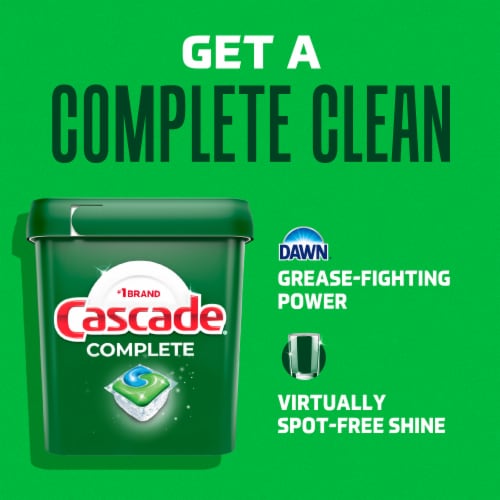 Cascade® Complete Auto Dishwashing Pouch with Liquid & Powder Fresh Scent Perspective: back