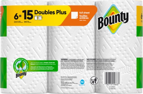 Bounty® 2 Ply Regular Paper Towel Roll - White Perspective: back