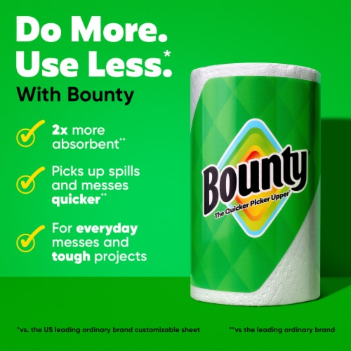 Bounty Paper Towels Select-A-Size White, 4 Double Rolls, 82 Sheets Per Roll Perspective: back