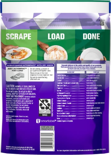 Cascade Platinum Plus Dishwasher Pods Dishwasher Detergent Dish Detergent Soap Fresh Perspective: back