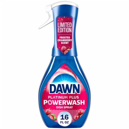 Dawn Powerwash Spray, Dish Soap, Dishwashing Liquid, Frosted Cranberry, 1 Starter Kit, 16 Fl Oz Perspective: back