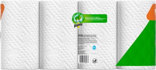Bounty® 2 Ply Triple Paper Towel Rolls - White Perspective: back