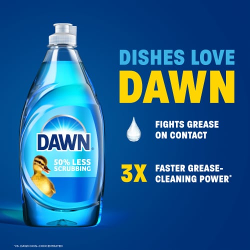 Dawn Ultra Dish Soap Liquid, Dishwashing Liquid, Grease Removal, Original, 30.8oz Perspective: back