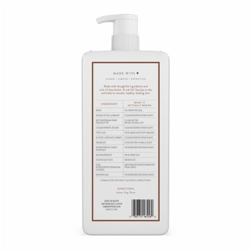 Native Coconut & Vanilla Moisturizing Body Wash Perspective: back