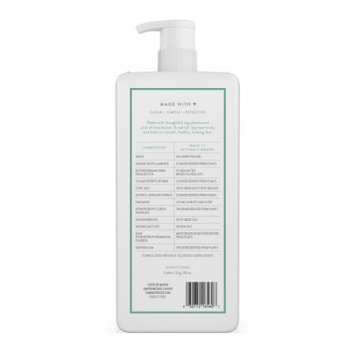 Native Lily Milk & Sage Moisturizing Body Wash Perspective: back