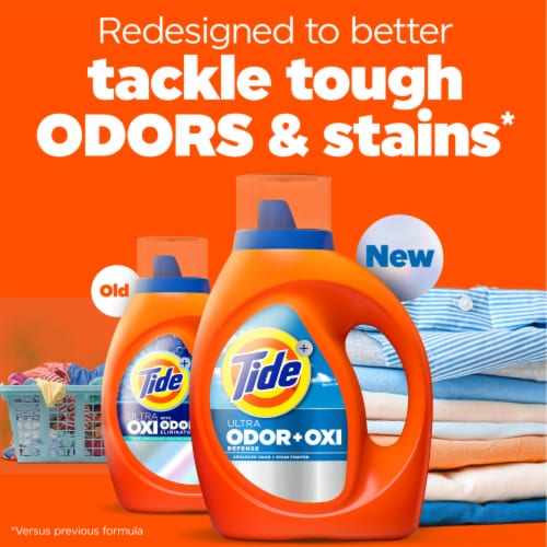 Tide With Ultra Oxi & Odor Eliminators Original Scent Liquid Laundry Detergent Perspective: back