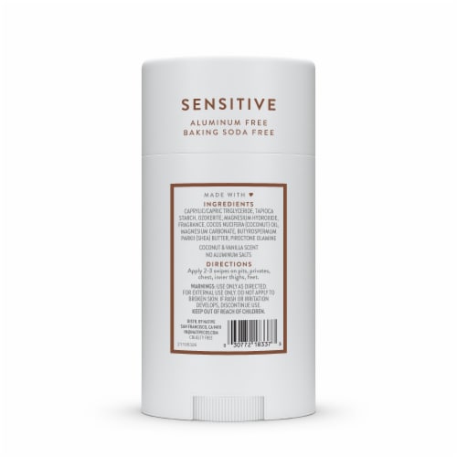 Native Coconut & Vanilla Sensitive Whole Body Deodorant Perspective: back