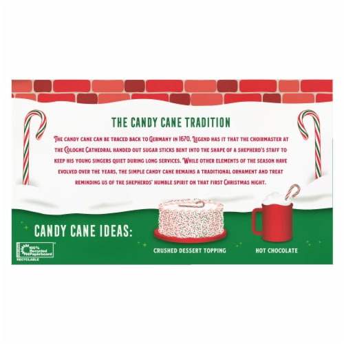 Spangler® Peppermint Mini Holiday Candy Canes Box Perspective: back