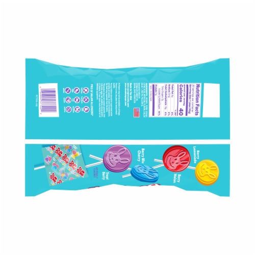 Dum Dums® Bunny Shaped Assorted Lollipops Easter Candy Bag Perspective: back