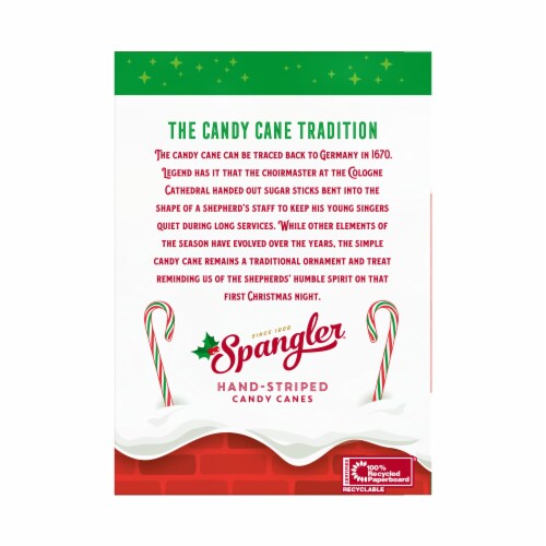 Spangler® Holiday Natural Peppermint Candy Canes Perspective: back