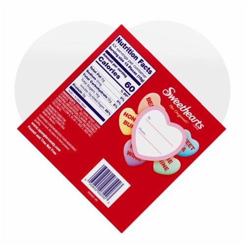 The Original Sweethearts Assorted Hard Valentine's Day Candy Box Perspective: back
