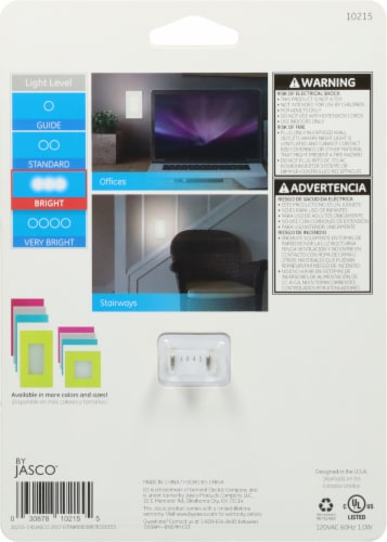 GE SlimLine LED CoverLite Night Light - White Perspective: back