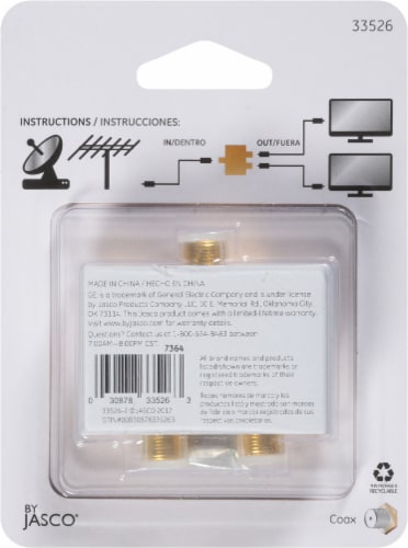 GE Pro™ Digital 2-Way Coax Splitter - Gold Perspective: back