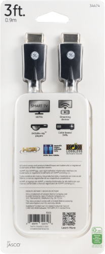 GE Pro HDMI Cable - Gray Perspective: back
