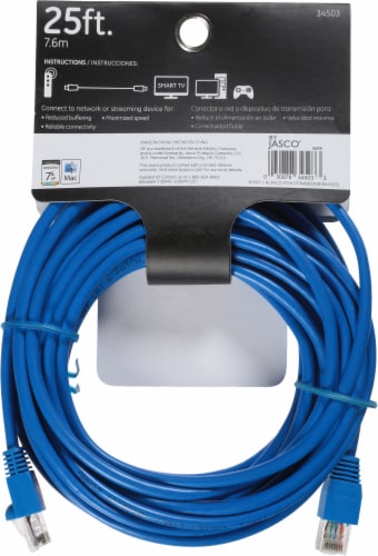 GE Cat 6 Pro Steaming Internet Cable - Blue Perspective: back