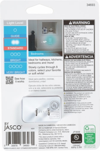 GE Color Changing LED Night Light - Soft White Perspective: back