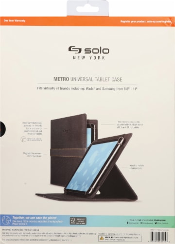 Metro Universal Tablet Case - Black Perspective: back