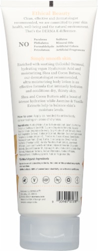 Derma-E Ultra Moisturizing Jasmine & Vanilla Shea Body Lotion Perspective: back