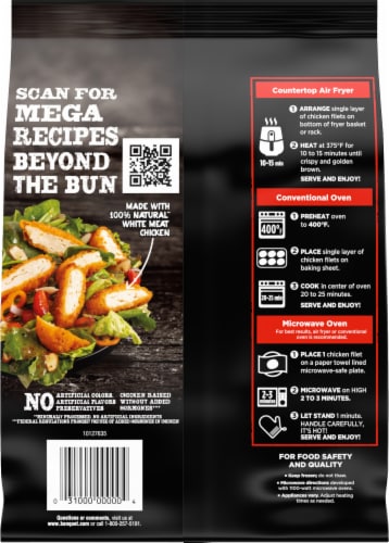 Banquet® MEGA Original Frozen Crispy Chicken Filets Perspective: back