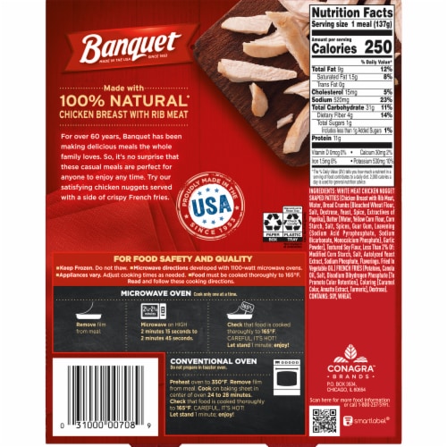 Banquet Chicken Nuggets & Fries Perspective: back