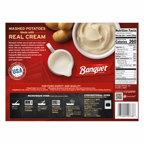 Banquet Backyard Bbq Frozen Meal Perspective: back