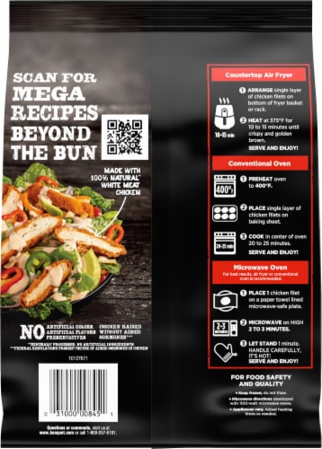 Banquet® MEGA Spicy Frozen Crispy Chicken Filets Perspective: back