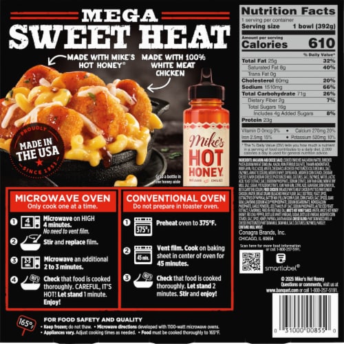 Banquet® MEGA Bowls Mike's Hot Honey® Chicken Mac 'n Cheese Frozen Meal Perspective: back