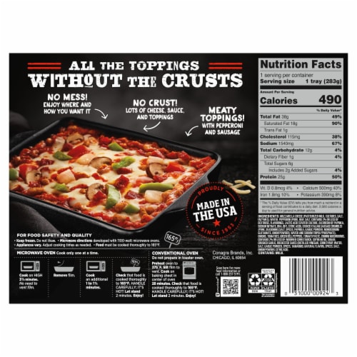 Banquet® MEGA Crustless Supreme Pizza Perspective: back